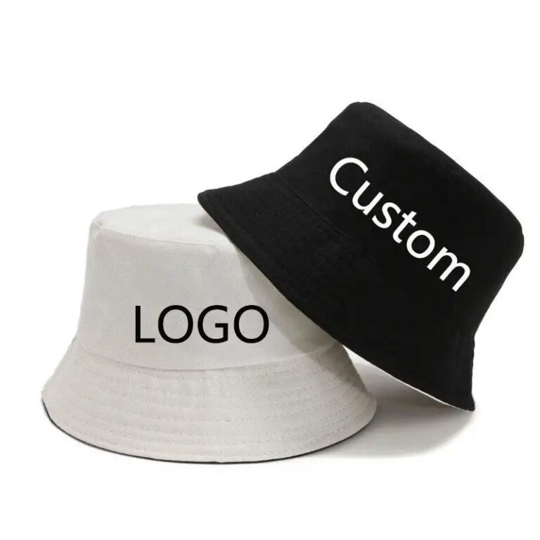 100% cotton printed logo customized bucket hats