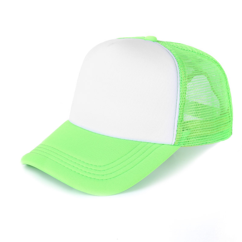 Moda esportes boné de beisebol ajustável snapback chapéus personalizado plana bill 3d puff sublimação impressão malha espuma caminhoneiro chapéu